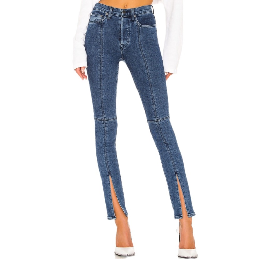 Cotton Citizen the Skinny Vickie pieced split hem jeans in Fountain wash size 25